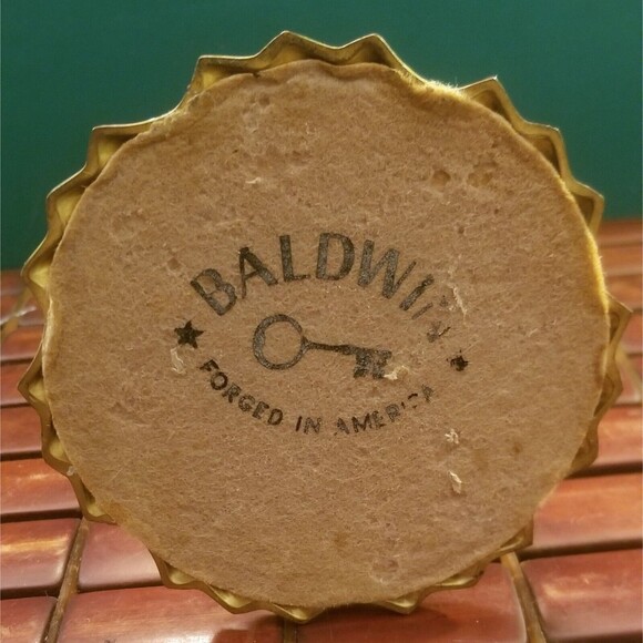 Vintage Baldwin Bronze Candlestick 9" High 4.5" Diameter Base For 7/8" Tapers - Picture 6 of 6